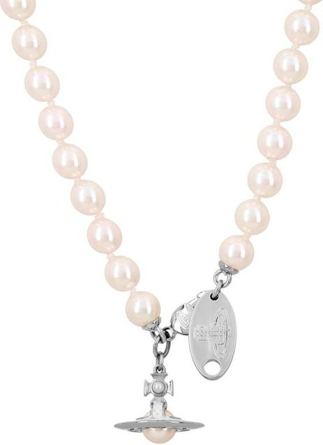 Vivienne Westwood Perlenkette, Silber, Weiß, Damen - Bild 1