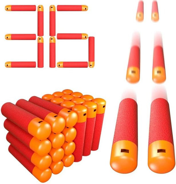 Nerf Mega Dart Nachfüllpackung, 72 Stück, Rot, Schaumstoff - Bild 1