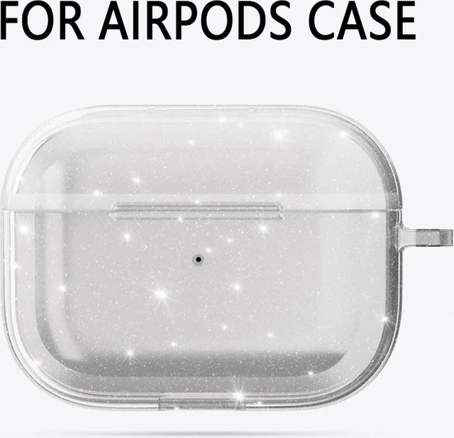 Transparente Silikon-Schutzhülle für Apple AirPods Pro 1 und 2 inklusive Schlüsselanhänger - Bild 1