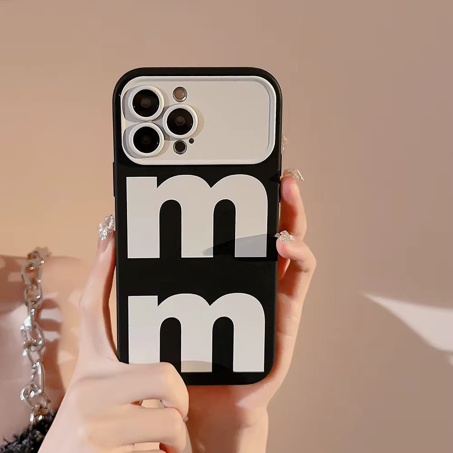 Stoßfeste Handyhülle mit dem Buchstaben M in Schwarz für Apple iPhone Modelle - Bild 5