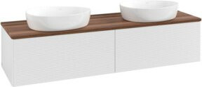 V&B Waschtischunterschrank Antao mit Frontstruktur in Weiß, B/T/H: 160 x 50 x 50 cm - Bild 1