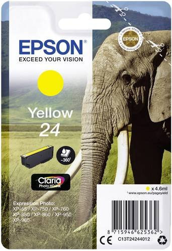 Epson Original Druckerpatrone T2424 Gelb C13T24244012 für Inkjet-Drucker - Bild 1