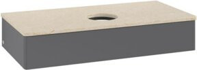 V&B Waschtischunterschrank Antao mit Beleuchtung, Anthrazit lackiert, B/T/H: 100 x 50 x 19 cm - Bild 1