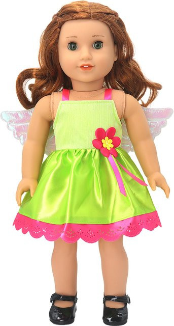 LIN KUN Fantasy Puppen-Feenflügel Blumenkleid, Puppenkleidungszubehör - Bild 1