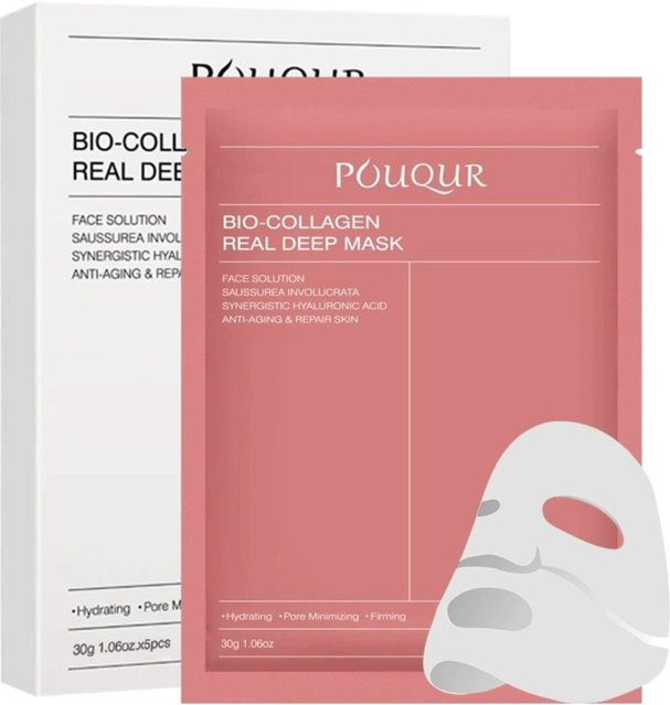 Binchi Health Technology Deep Collagen Feuchtigkeitsmaske, 5 Stück, Normale Haut - Bild 1