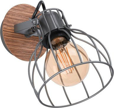 Eglo Wandspot SAMBATELLO aus Holz und Stahl in Braun - Bild 1