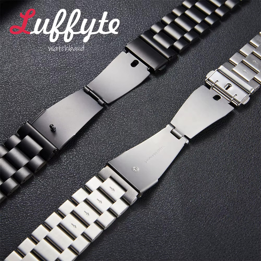 luffyte Uhrenarmband Edelstahl, Silber, Herren - Bild 1