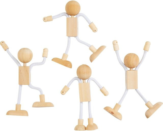 Biegefiguren von Creativ Company in Beige, Höhe: 12 cm - Bild 1