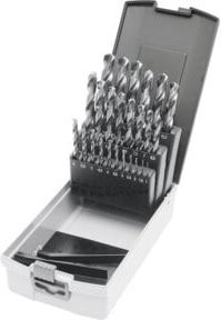 Kraftwerk Spiralbohrer-Set HSS-G aus 25 Teilen in Silber, Durchmesser 0,5 bis 13,0 mm - Bild 1