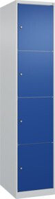 C+P Schließfachschrank Classic PLUS mit 1 Abteil in Grau und Enzianblau, H x B x T: 185 x 40 x 50 cm - Bild 1