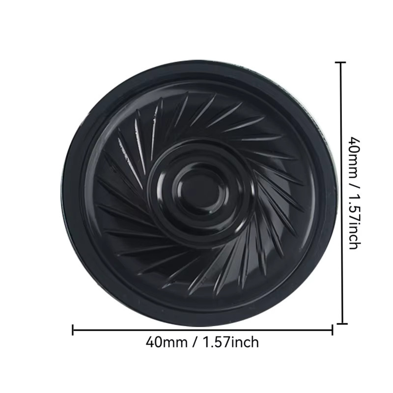 5er Set Mini Horn Lautsprecher 2W 8 Ohm Durchmesser: 4 cm in Schwarz für Arduino und Elektronik-Projekte - Bild 4