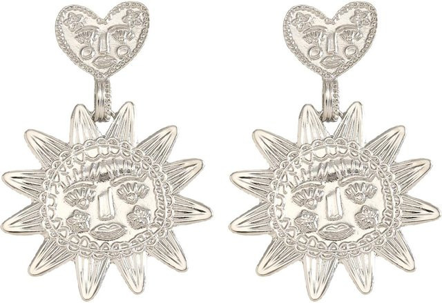 Lucky Star Jewelry Hängeohrringe, Messing, Silber, Damen - Bild 1