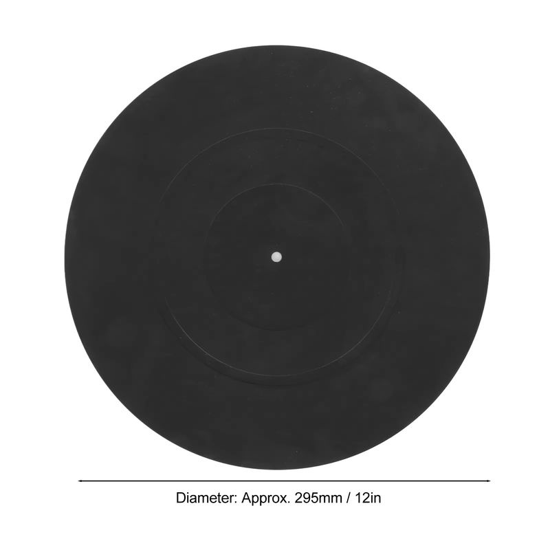 Vbestlife Vinyl-Schallplattenmatte in Schwarz zur Vibrationsreduzierung und gegen statische Aufladung für deinen LP-Plattenspieler - Bild 5