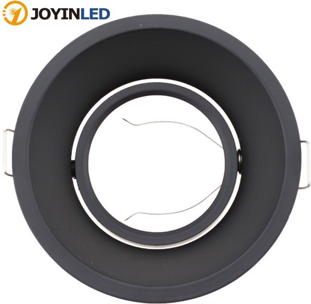 JOYINLED Runde LED Einbau-Deckenleuchte für GU10 MR16 Spot-Glühbirnen, Metall Rahmen in Schwarz oder Weiß - Bild 1