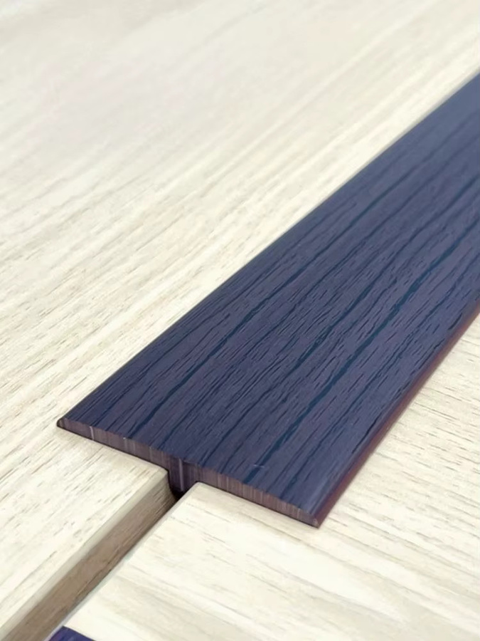 Selbstklebender T-förmiger Holzboden Übergangstreifen in Schwarz, Länge: 100 cm, Breite: 5 cm - Bild 4