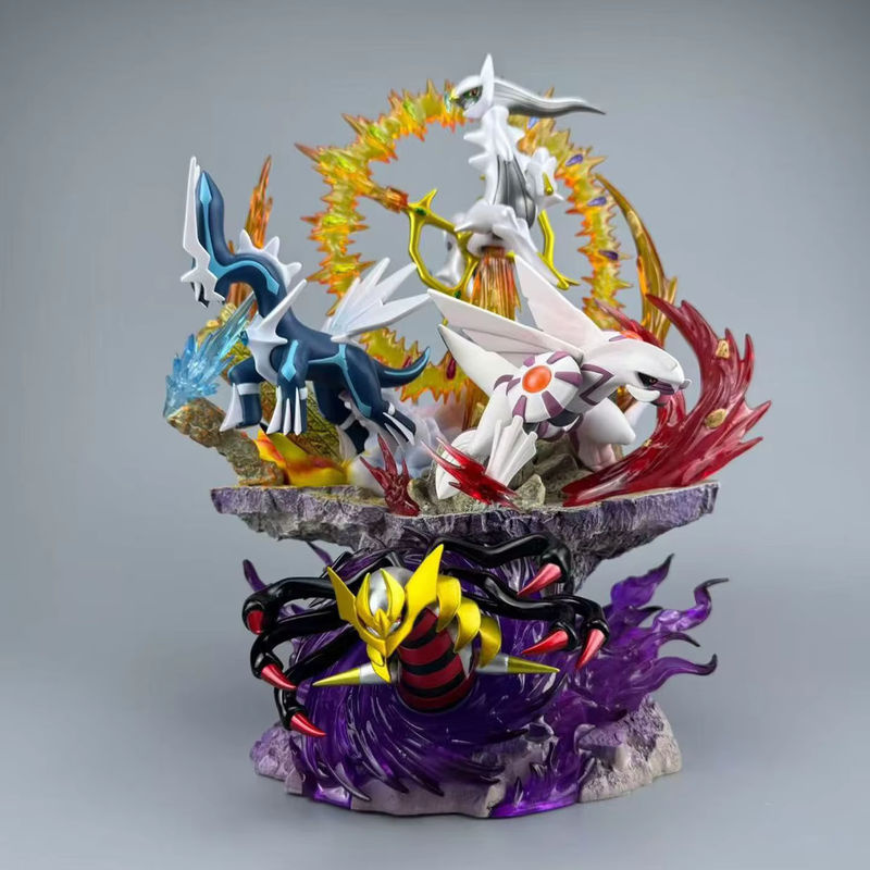 Pokemon Four Legendary Beasts Set Figur mit Licht, mehrfarbiges Anime Deko-Ornament aus Kunstharz, Höhe: 37 cm - Bild 2