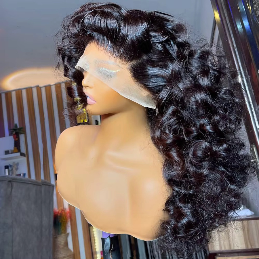 Remeluxe Bouncy Curly Glueless Perücke, 36 Zoll, 100 % Echthaar Remy, 400 Dichte - Bild 2