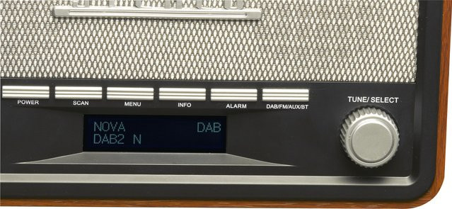 Denver DAB-18 Retro DAB+ Radio mit Bluetooth und Wecker in Dunkelbraun - Bild 2