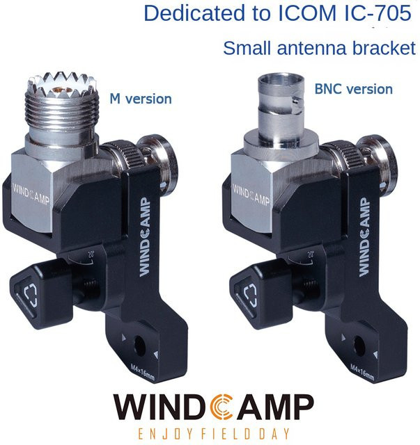 RC-2 Antennenhalterung aus CNC-Aluminiumlegierung für ICOM IC-705 Kurzwellenradio und ARK-705 Shield - Bild 1