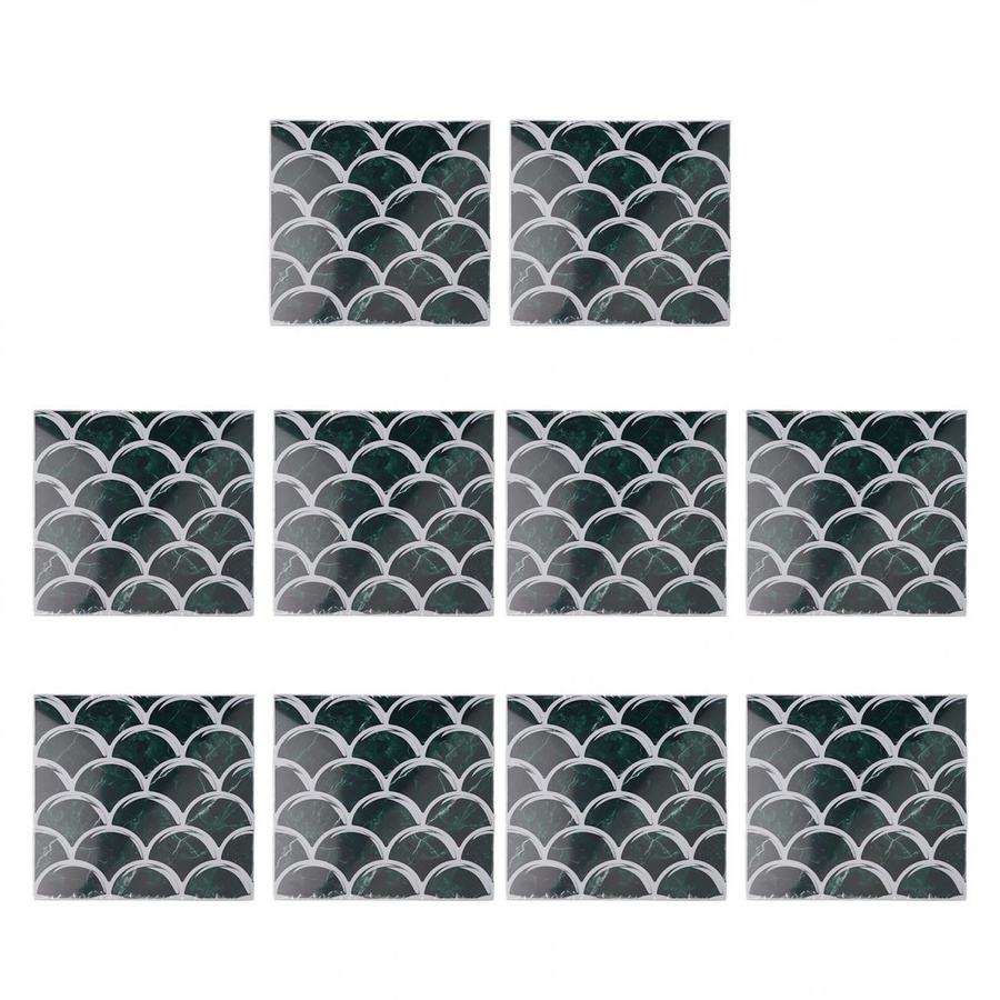 10 Stück Mosaik Wandaufkleber Sea of flowers aus PVC für Küche und Badezimmer - Bild 4