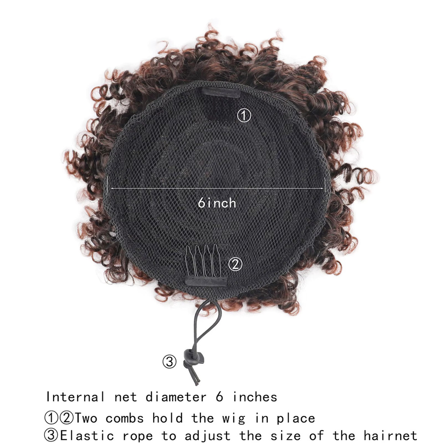 ZOLIN Afro Puff Haarteil, Synthetisch, Lockig, Damen - Bild 3