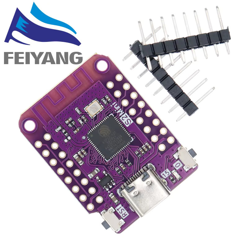 SAMIROB ESP32 S2 Mini WIFI Board in Purple mit 4 MB Flash und 2 MB PSRAM für MicroPython und Arduino kompatibel - Bild 2