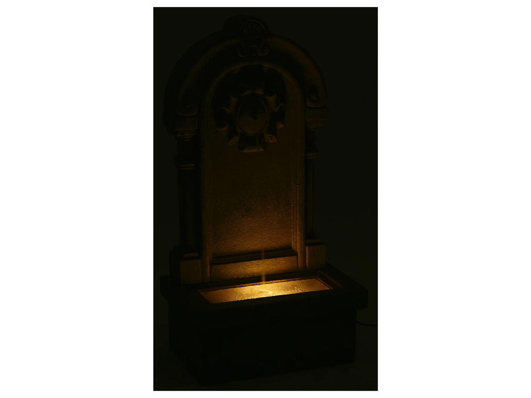 Solar-Gartenbrunnen Dobar Poseidon mit LED und Solar-Panel in Sandstein Grau aus Kunststein - Bild 2
