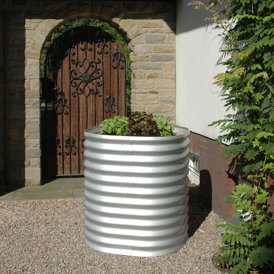 Vitavia Hochbeet Vita 858 rund aus Zink-Alu in Silber, Durchmesser: 82 cm, Höhe: 86 cm - Bild 2