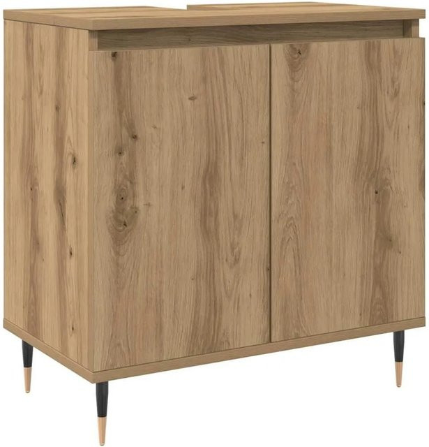 vidaXL Badschrank Artisan-Eiche in Braun im industriellen Stil, B/T/H: 58 x 33 x 60 cm - Bild 1