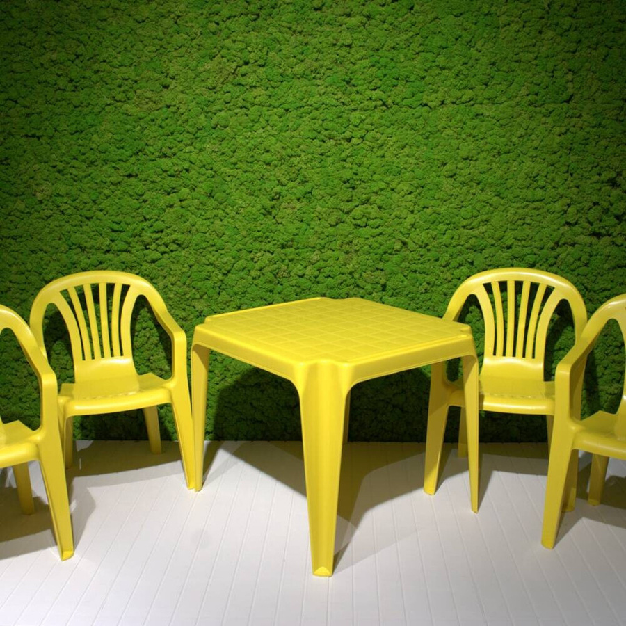ProGarden Kindermöbel-Set aus Kunststoff in Gelb, B/H/T: 38 x 53 x 38 cm - Bild 2