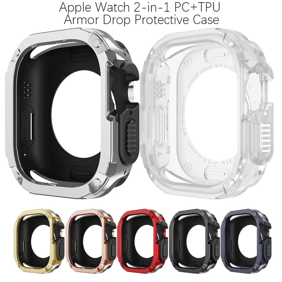 CAOWTAN 2-in-1-Hülle für Apple Watch, Silber, Unisex - Bild 3