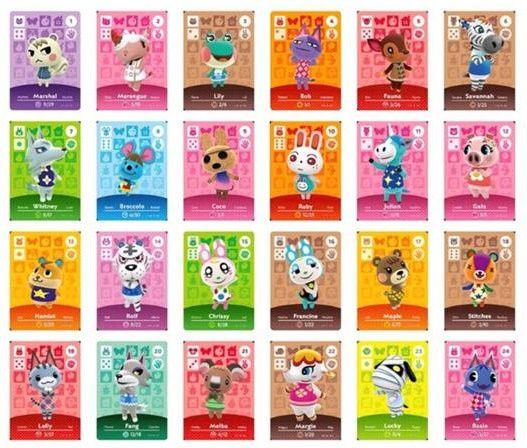 Zenzone Animal Crossing Karten, 24-teiliges Set, Rosa / Pink - Bild 1