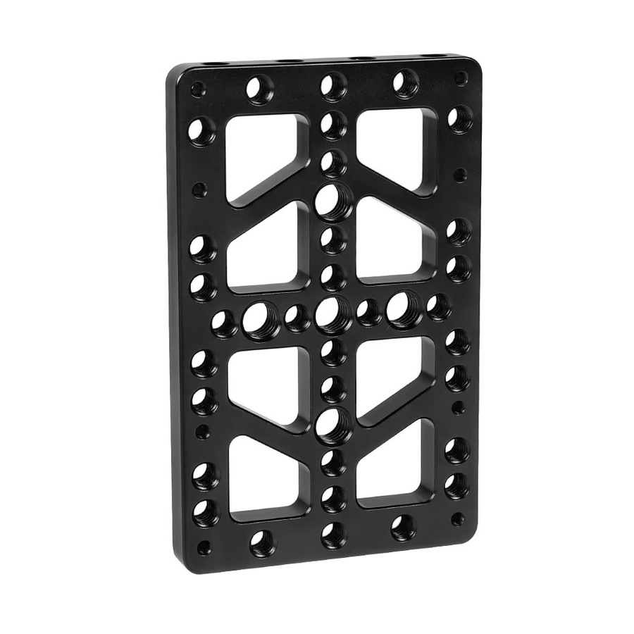 Camvate Cheese Plate Backboard in Schwarz mit 1/4" und 3/8" Gewindelöchern für Anton Bauer Gold Mount Netzteile und Kamera-Support-Systeme - Bild 3