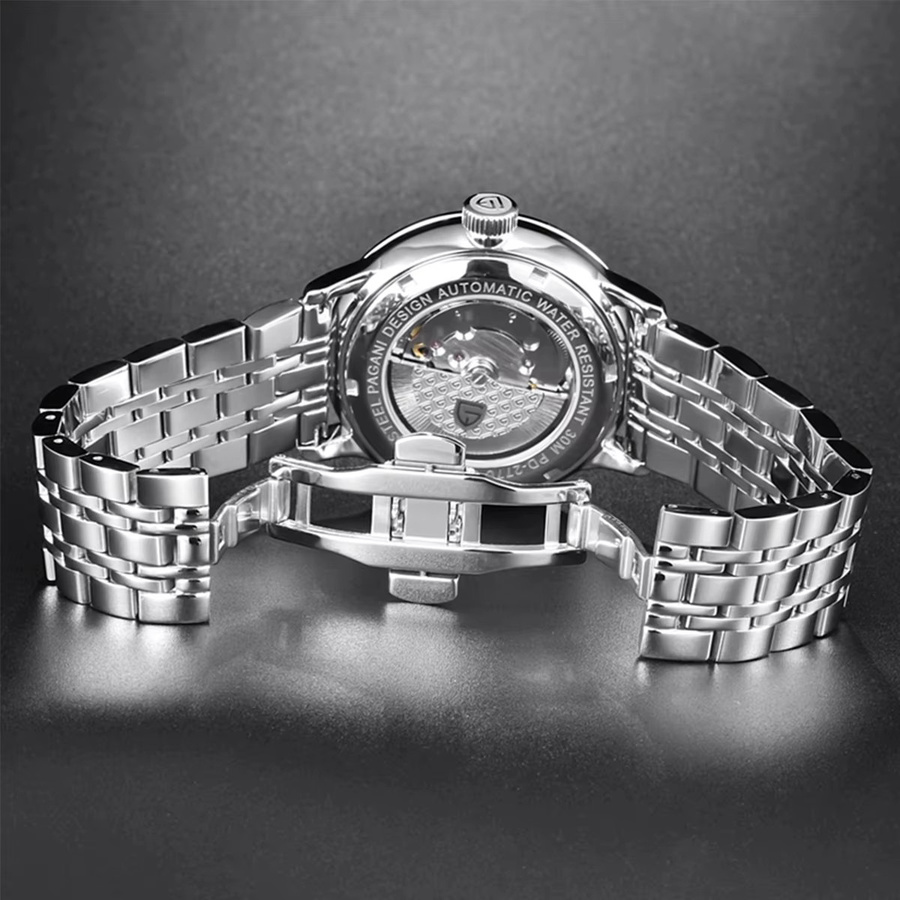 PAGANI DESIGN Armbanduhr Automatik, Edelstahl, Schwarz, Herren - Bild 4