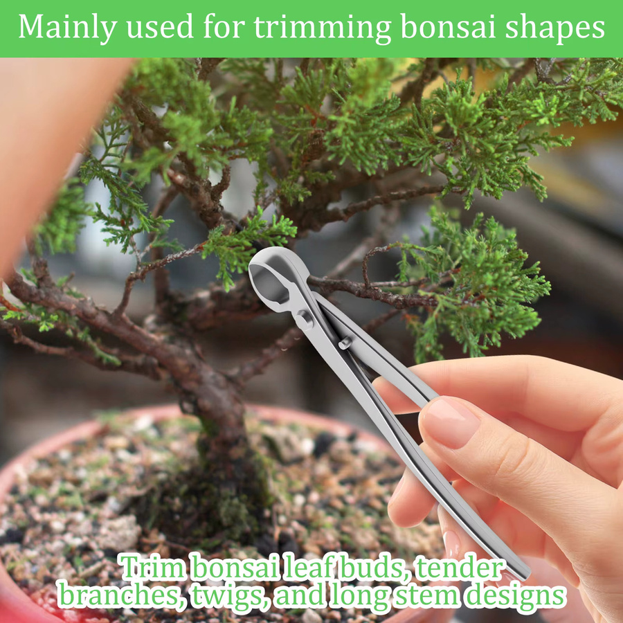 Toorise Bonsai-Pflegeset aus Edelstahl in Silber mit ergonomischen Griffen - Bild 5