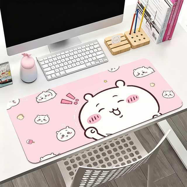 C-Chiikawa Mauspad in Pink für Büro und Gaming, groß, rutschfest und wasserdicht - Bild 1