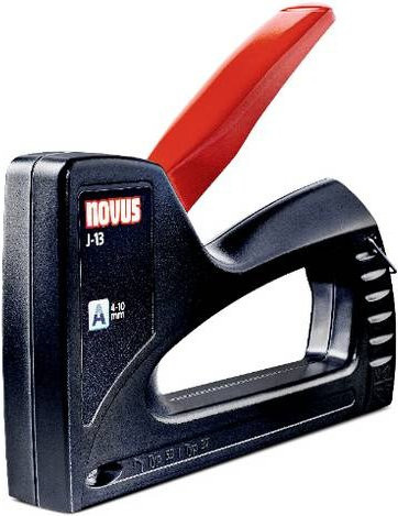 Novus Tools J-13 030-0472 Handtacker in Schwarz für Klammertyp Typ 53 und Typ 37 mit einer Klammernlänge von 4 - 10mm - Bild 1