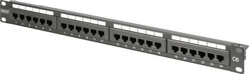 Digitus Patch-Panel CAT 6a Schwarz Bestückt, Breite: 483 mm - Bild 1
