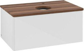 V&B Waschtischunterschrank Antao ohne Frontstruktur in Weiß, B/T/H: 80 x 36 x 50 cm - Bild 1
