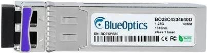 BlueOptics kompatibler Huawei 02310XQV cSFP Transceiver, LC-Duplex, 1000BASE-2BX-D, Singlemode Fiber, TX:1490nm/RX:1310nm, 40KM, DDM, Silber - Bild 1