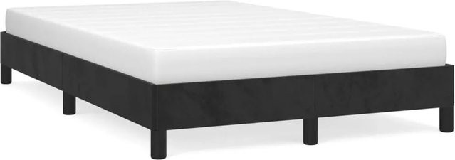vidaXL Bettgestell aus Samt in Schwarz B/T/H: 120 x 200 x 203 cm - Bild 1