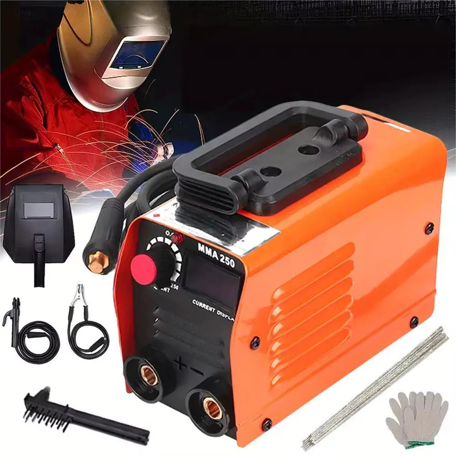 Tragbarer Inverter-Lichtbogenschweißer ZX7 250A MMA-Schweißgerät in Gelb-Orange für Autoreparaturen und Schweißarbeiten - Bild 3