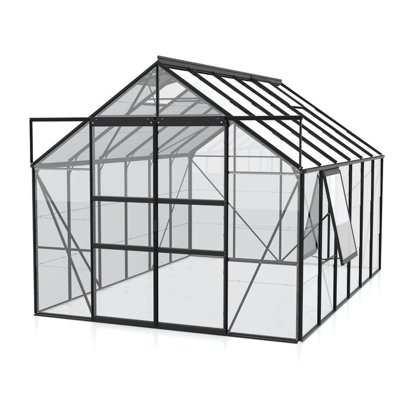 Vitavia Gewächshaus Meridian 9900 Schwarz mit 9,9 m² und Sicherheitsglas - Bild 4