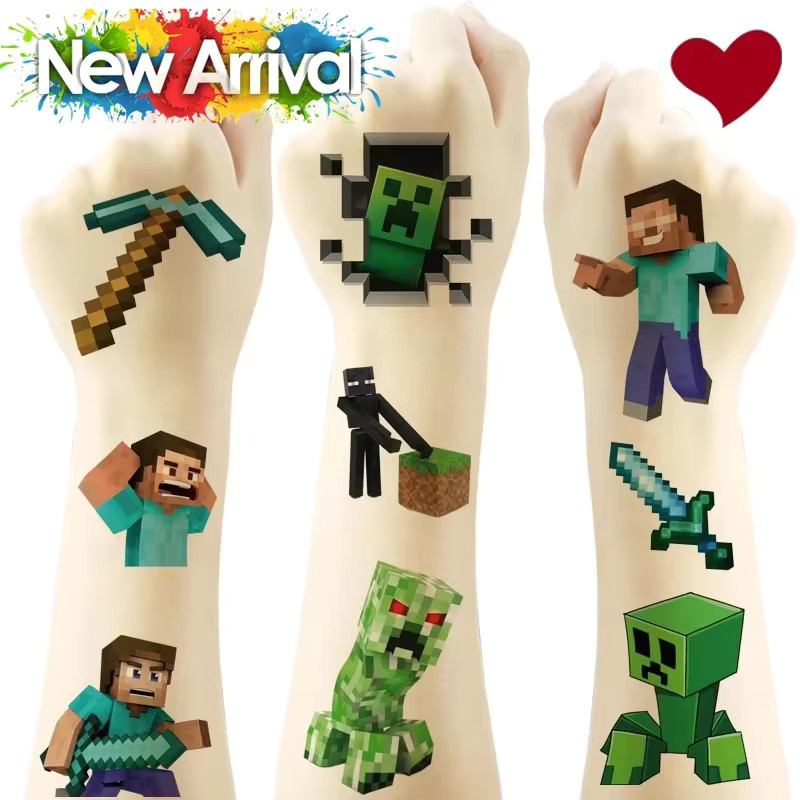 GAGAGIRL Tattoo-Aufkleber Set My World in Multicolour mit Pixel- und Cartoon-Motiven - Bild 5