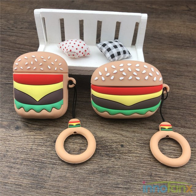 Silikon Schutzhülle im Hamburger Design für Apple AirPods und AirPods Pro, Mehrfarbig - Bild 1