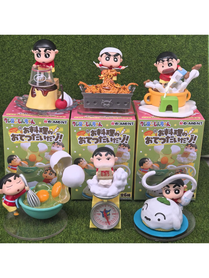 MINISO Crayon Shin-Chan hilft beim Kochen, Miniatur-Szenenfiguren, Set - Bild 6