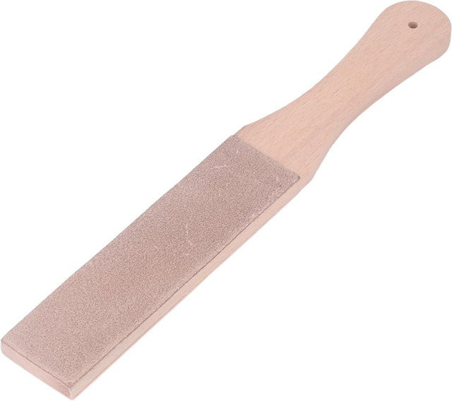 Igeteck Doppelseitiger Lederriemen zum Schnellschärfen aus Buchenholz in Grau und Braun - Bild 1