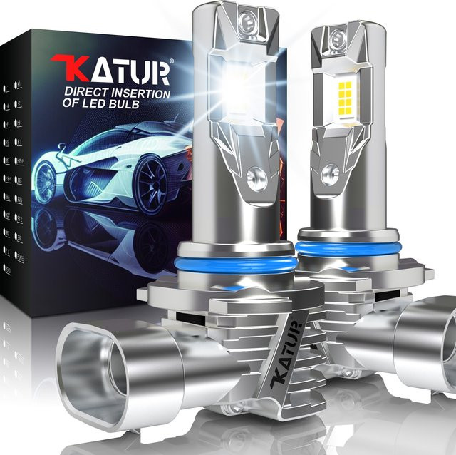 KaTur 2er Set LED Nebelscheinwerfer Glühbirnen 9012 HIR2 in Weiß 6000K für Hyundai Tucson 2014 bis 2017 und Ford - Bild 1