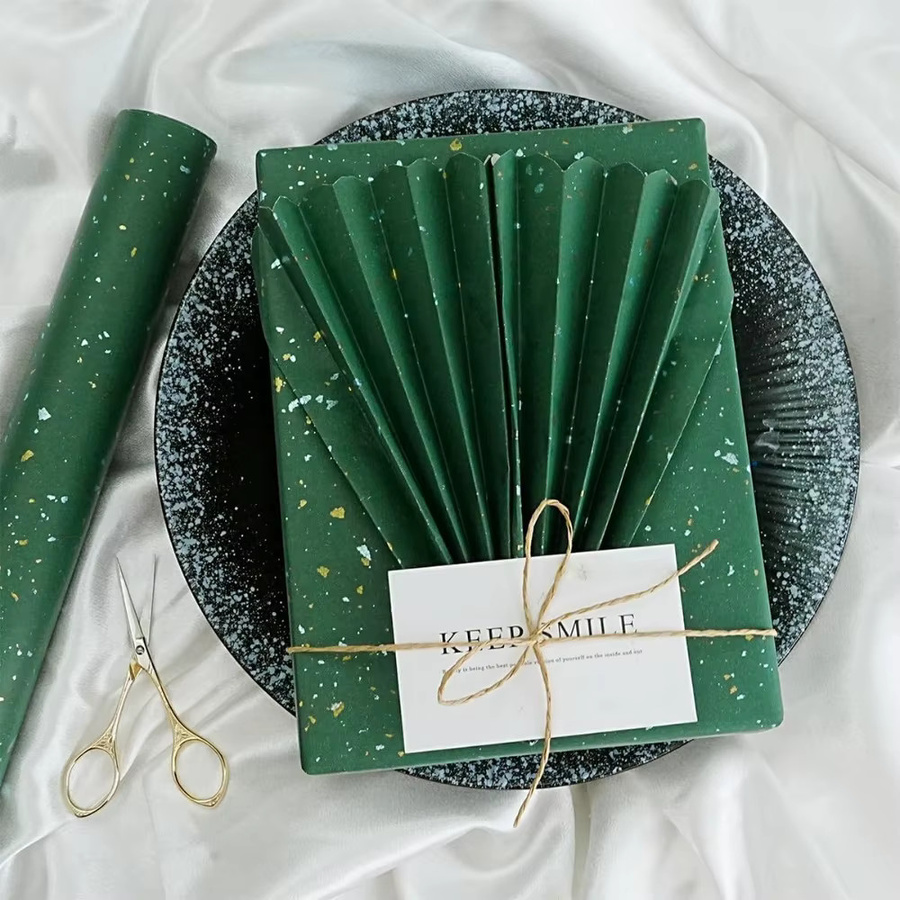 Grünes Weihnachts-Geschenkpapier aus Kraftpapier für festliche Anlässe, Breite: 43 cm, Länge: 300 cm - Bild 4