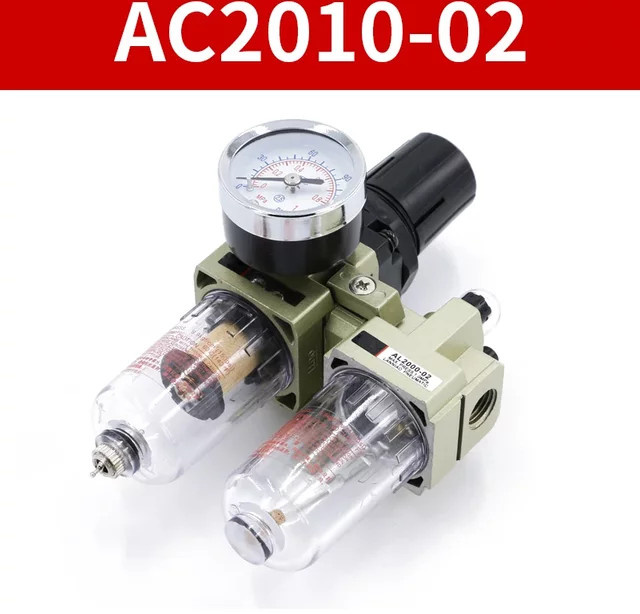 SMC Pneumatischer Wasserabscheider mit Ölfilter und Druckregler Typ AC2010-02 zur manuellen Entwässerung - Bild 1